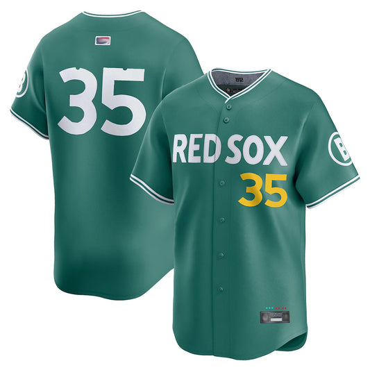 B.Red Sox #35 Garrett Crochet Player Green City Connect Limited Baseball Jerseys