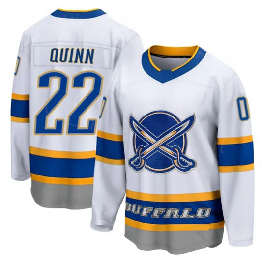 B.Sabres #22 Jack Quinn Player Special Edition White Breakaway Hockey Jerseys