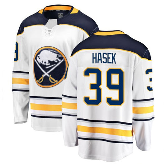 B.Sabres #39 Dominik Hasek Player Breakaway Fanatics White Game Hockey Jerseys