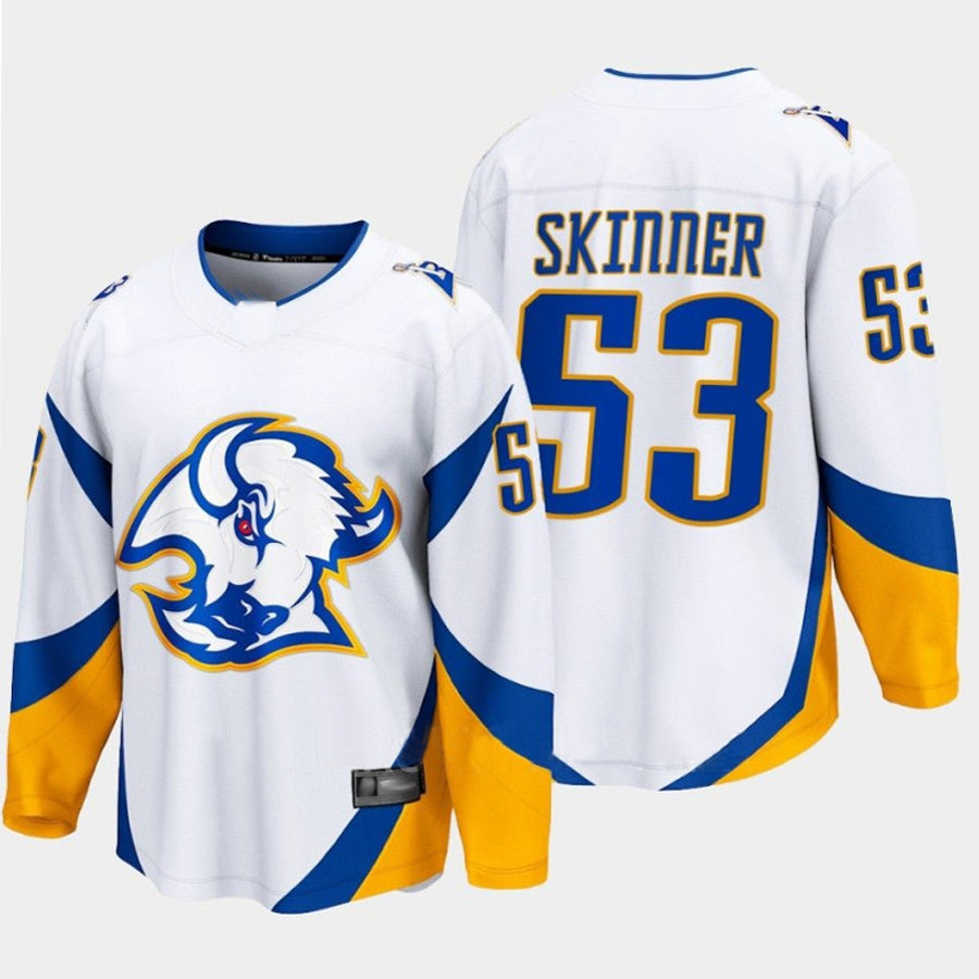 B.Sabres #53 Jeff Skinner Player Fanatics Special Edition 2.0 White Hockey Jerseys