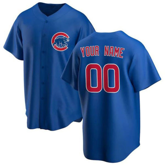Custom C.Cubs Royal Alternate Replica Game Baseball Jerseys