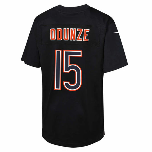 C.Bears #15 Rome Odunze Player Carbon Black Fashion Game Football Jerseys