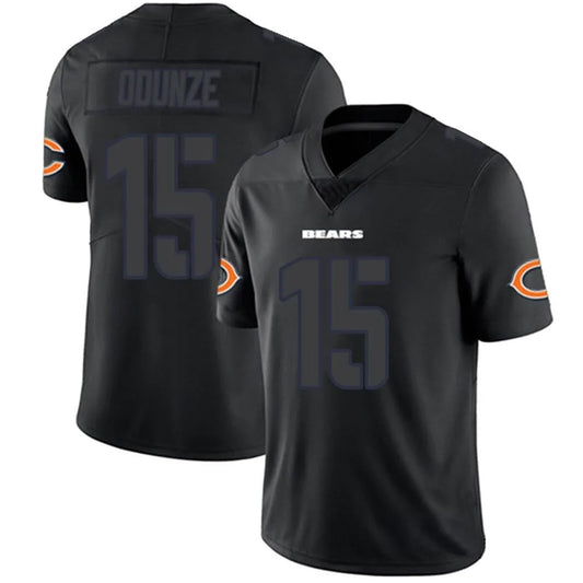C.Bears #15 Rome Odunze Player Legend Limited Black Game Football Jerseys