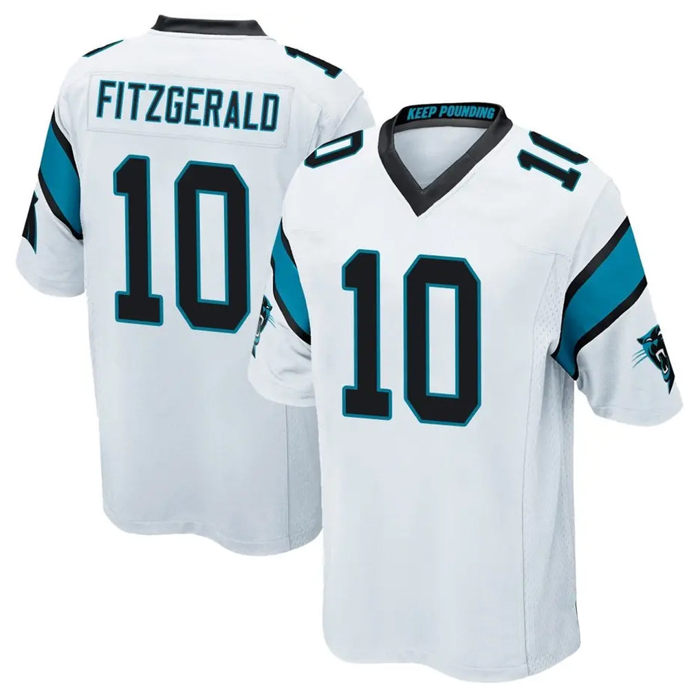 C.Panthers #10 Ryan Fitzgerald Player White Game Football Jerseys