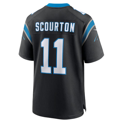 C.Panthers #11 Nic Scourton Player Black Home Game Football Jerseys