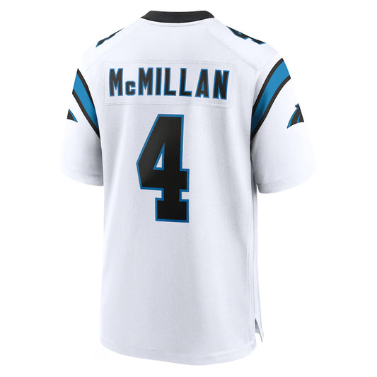 C.Panthers #4 Tetairoa McMillan Player White Home Game Football Jerseys