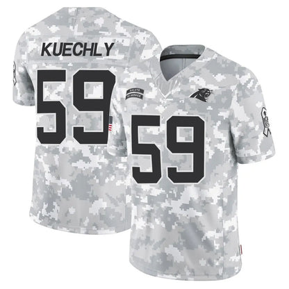 C.Panthers #59 Luke Kuechly Player Arctic Camo Salute to Service Limited Football Jerseys