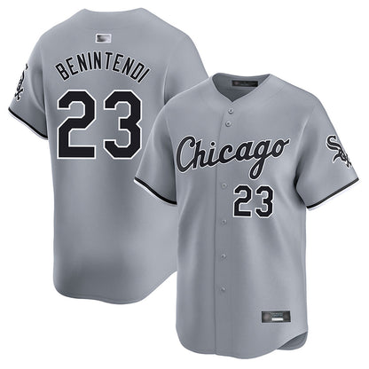 C.White Sox #23 Andrew Benintendi Player Gray Road Limited Baseball Jerseys