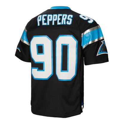 C.Panthers #90 Julius Peppers Player Mitchell & Ness Legacy Black American Football Jerseys