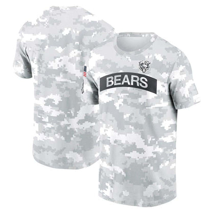 C.Bears Salute To Service Club Pullover T-Shirt Player Jersey -Stitched American Football Jerseys