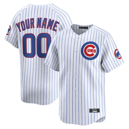 Custom C.Cubs White Home Limited Baseball Jerseys