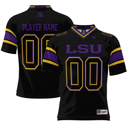 Custom L.Tigers Black Replica Stitched College Jerseys