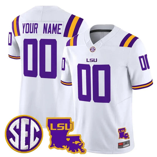 Custom L.Tigers White Vapor Limited Stitched College Jerseys