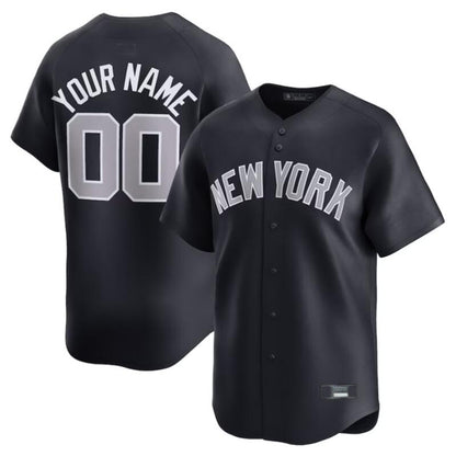 Custom NY.Yankees Navy Limited Game Baseball Jerseys
