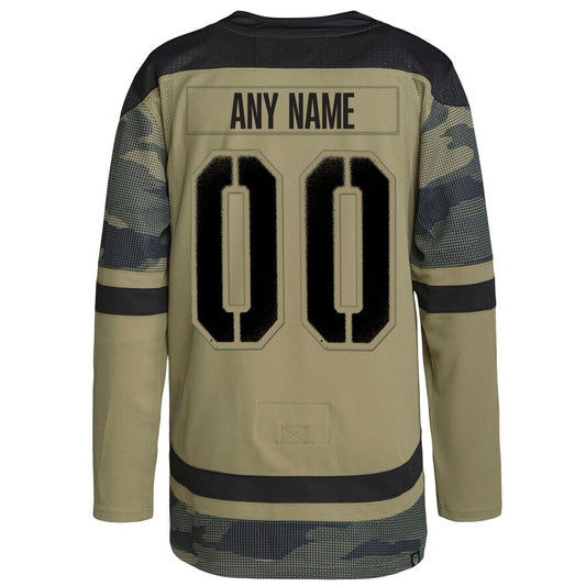 Custom V.Golden Knights Camo Military Appreciation Hockey Jerseys