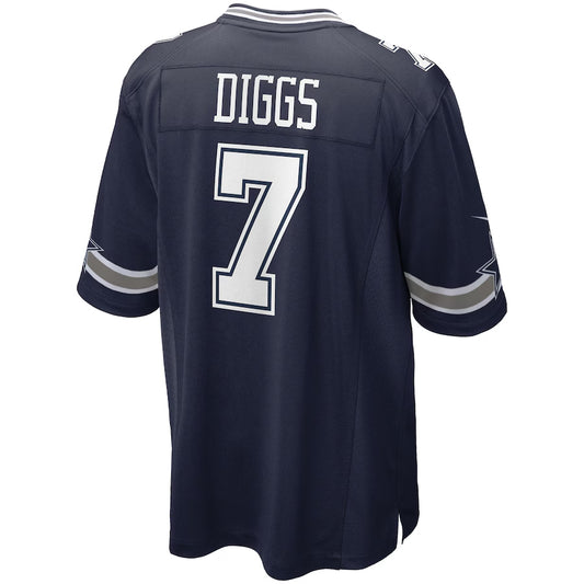 D.Cowboys #7 Trevon Diggs Player Navy Home Game Football Jerseys