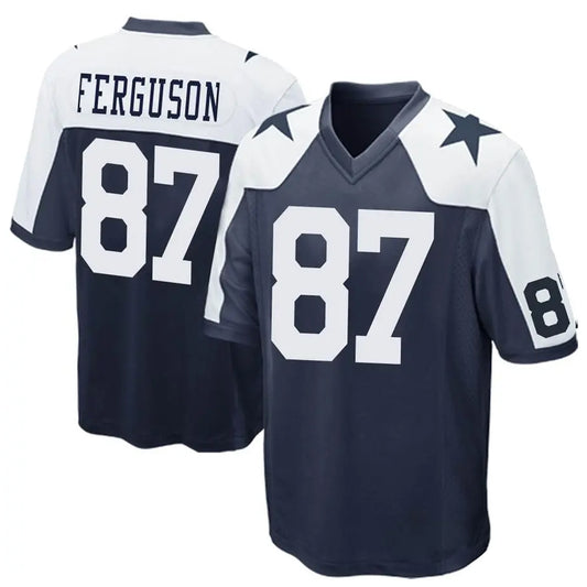 D.Cowboys #87 Jake Ferguson Player Navy Alternate Home Game Football Jerseys
