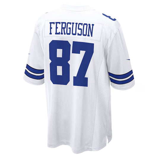 D.Cowboys #87 Jake Ferguson Player White Home Game Football Jerseys
