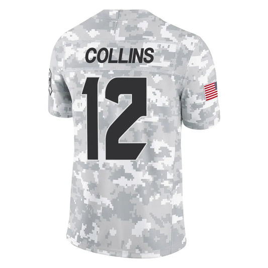 H.Texans #12 Nico Collins Player Arctic Camo Salute to Service Limited Football Jerseys
