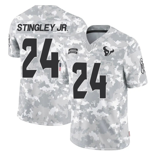 H.Texans #24 Derek Stingley Jr. Player Arctic Camo Salute to Service Limited Football Jerseys