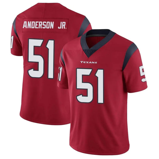 H.Texans #51 Will Anderson Jr. Player Red Vapor Limited Football Jerseys