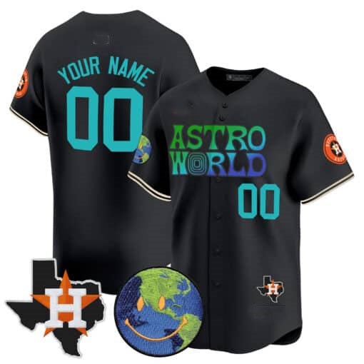 Custom H.Astros Cactus Jack Astro World Vapor Premier Limited – All Stitched Baseball Jersey