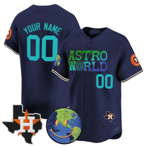 Custom H.Astros Cactus Jack Astro World Vapor Premier Limited – All Stitched Baseball Jersey