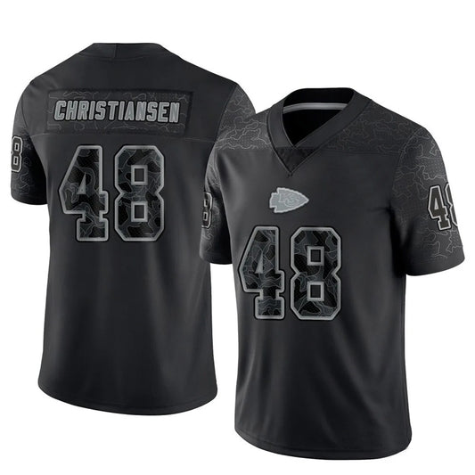 KC.Chiefs #48 Cole Christiansen Player Black RFLCTV Limited Football Jerseys