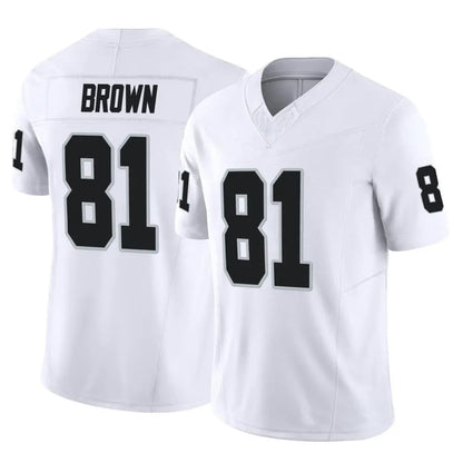 LV.Raiders #81 Tim Brown Player White Vapor F.U.S.E Limited Football Jerseys