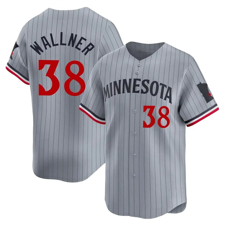 M.Twins #38 Matt Wallner Player Gray Home Limited Baseball Jerseys