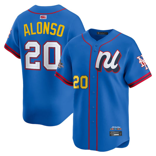 National League #20 Pete Alonso Player Blue All-Star Edition Limited Baseball Jerseys