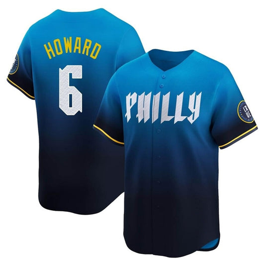 P.Phillies #6 Ryan Howard Player Blue City Connect Limited Baseball Jerseys