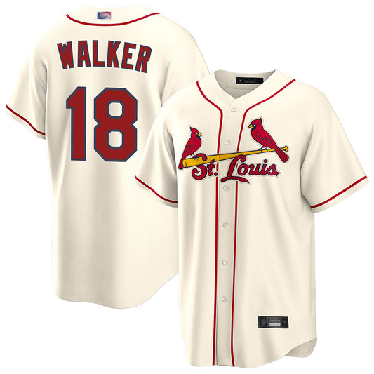 St.Louis Cardinals #18 Jordan Walker Player Cream Replica Baseball Jerseys