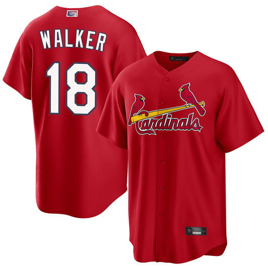 St.Louis Cardinals #18 Jordan Walker Player Red Replica Baseball Jerseys