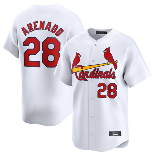St.Louis Cardinals #28 Nolan Arenado Player White Home Limited Player Stitched Baseball Jerseys