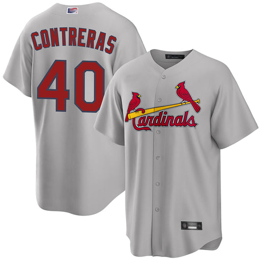 St.Louis Cardinals #40 Willson Contreras Player Road Replica Baseball Jerseys