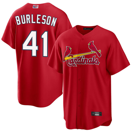 St.Louis Cardinals #41 Alec Burleson Player Replica Red Baseball Jerseys