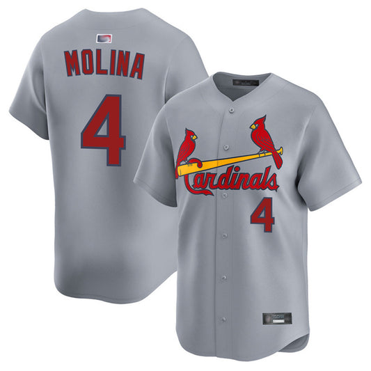 St.Louis Cardinals #4 Yadier Molina Player Limited Home Road Baseball Jerseys