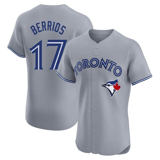 T.Blue Jays #17 Jose Berrios Player Gray Limited Elite Baseball Jerseys