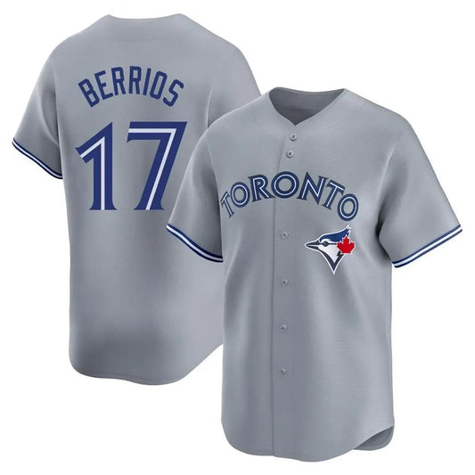 T.Blue Jays #17 Jose Berrios Player Gray Replica Home Game Baseball Jerseys