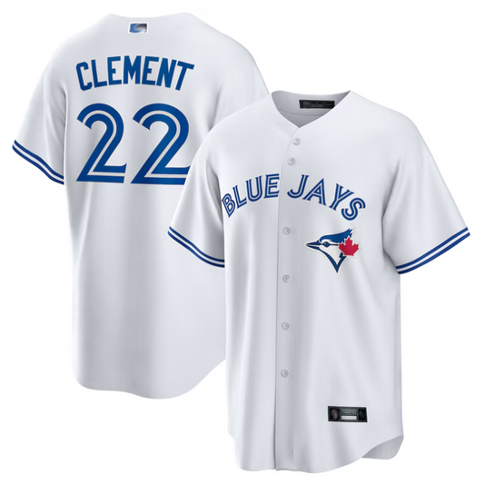 T.Blue Jays #22 Ernie Clement Player White Home Replica Baseball Jerseys