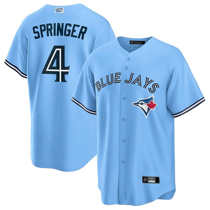 T.Blue Jays #4 George Springer Player Light Blue Replica Baseball Jerseys