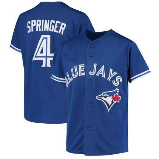 T.Blue Jays #4 George Springer Player Replica Royal Baseball Jerseys