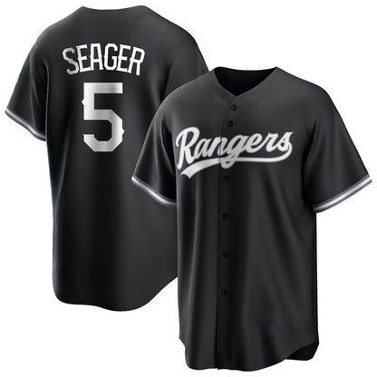 T.Rangers #5 Corey Seager Player Black Replica Game Baseball Jerseys
