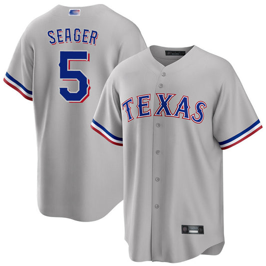 T.Rangers #5 Corey Seager Player Gray Home Game Baseball Jerseys