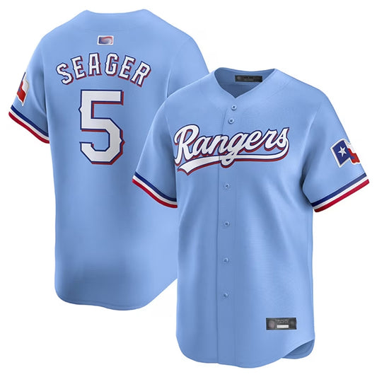 T.Rangers #5 Corey Seager Player Light Blue Limited Home Baseball Jerseys