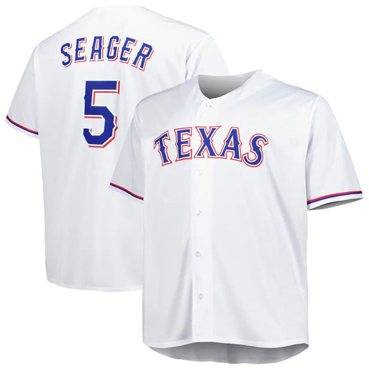 T.Rangers #5 Corey Seager Player White Big & Tall Replica Baseball Jerseys