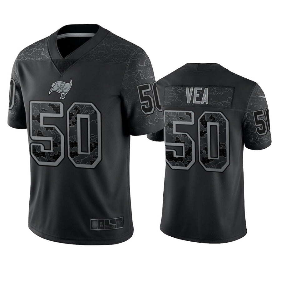 TB.Buccaneers #50 Vita Vea Player Black RFLCTV Limited Football Jerseys